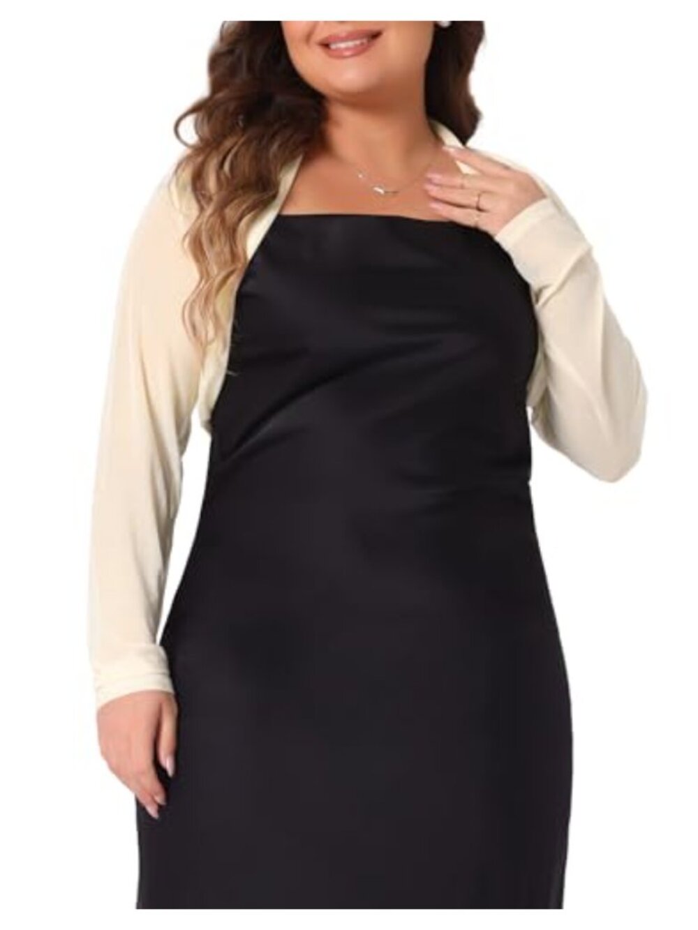 Plus Size Sheer Mesh Bolero Crop Cardigan Shrug